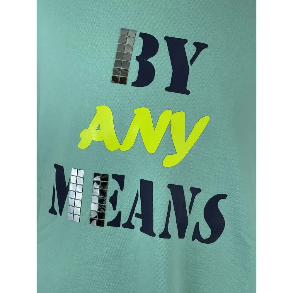 John Dean Shirt Mens 2XL Sweater Beaded By Any Means Pullover Green N155